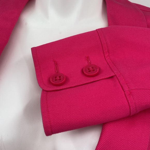 CAbi Chic Hot Pink One Button Blazer Jacket Size 12 - Picture 9 of 14